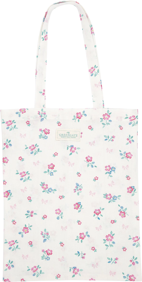 Tragetasche Baumwolle Greengate Athea Weiß – Florales Design