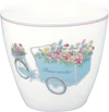 Lattebecher Greengate Portia Flowers Weiß Steinzeug Robust