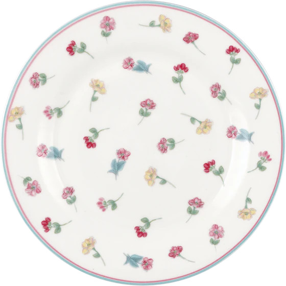 Speiseteller Greengate Lianca weiß – Steinzeug & floral 26,5 cm