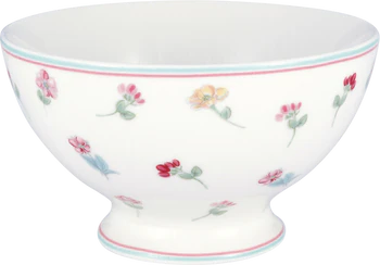 Suppenschale Greengate Lianca White – Steinzeug floral skandinavisch
