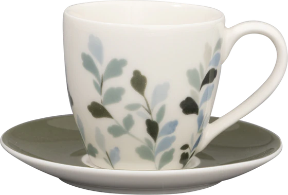 Espressotasse mit Untertasse Jolina Olivgrün Greengate – Steinzeug
