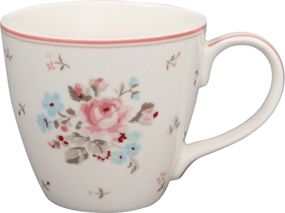 Kaffeebecher Greengate Elysia Weiß – Handgefertigtes Unikat