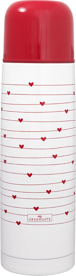 Isolierflasche Greengate Grace 800 ml Weiß – Edelstahl Thermo