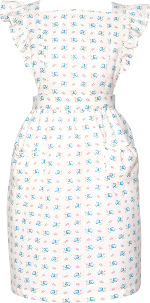 Küchenschürze Greengate Rosalia Weiß 100% Baumwolle