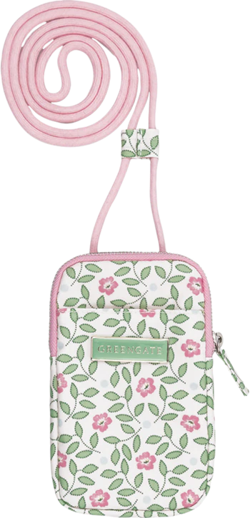 Handytasche Greengate Lotta White – Wasserabweisend, Floral