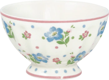 Müslischale Greengate Rosalia Weiß – Romantisches Steingut Design