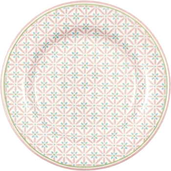 Frühstücksteller Greengate Britt blassrosa – Steinzeug, spülmaschinenfest