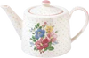 Teekanne Greengate Josefina Weiß – Florales Steinzeug Design
