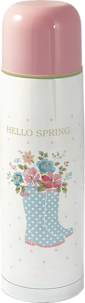 Isolierflasche Greengate Josefina 800ml Weiß – Doppelwandig Edelstahl