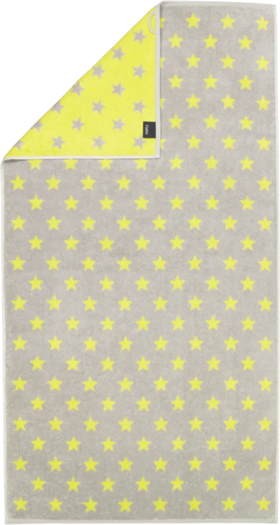Handtuch Cawö New Stars 6261-75 platin/lime – Saugstark & Hautfreundlich