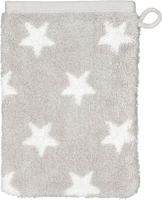 Handtuch Cawö New Stars 6261-76 Platin/Weiß Baumwolle