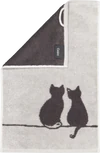 Handtuch Cawö Cute Cats 6263-70 platin basalt Baumwolle