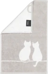 Handtuch Cawö Cute Cats 6263-76 Platin/Weiß Baumwolle