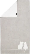 Handtuch Cawö Cute Cats 6263-76 Platin/Weiß Baumwolle