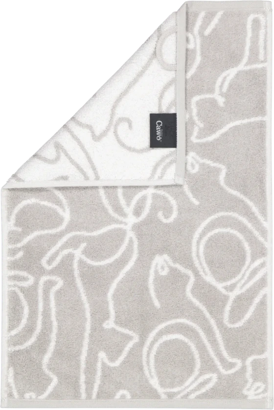 Handtuch Cawö Cute Cats 6264-76 platin/weiß Baumwolle