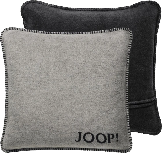 Dekokissenbezug Joop! Kissen Uni Doubleface Ash-Anthrazit zweifarbig modern