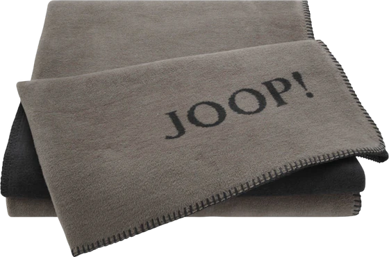 Kuscheldecke Joop! Uni-Doubleface Taupe-Anthrazit – Wärmend & Pflegeleicht
