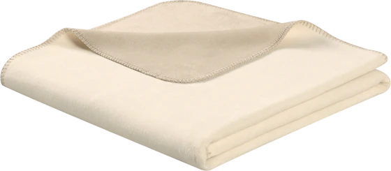 Wohndecke Biederlack Doubleface Ecru Feder – Weich & Hautsympathisch