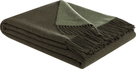 Wohndecke Biederlack Plaid Forest Salvia – Edler Wolle-Kaschmir-Mix