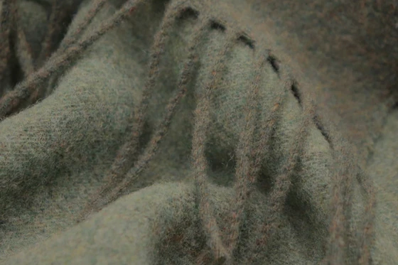 Wohndecke Biederlack Plaid Forest Salvia – Edler Wolle-Kaschmir-Mix