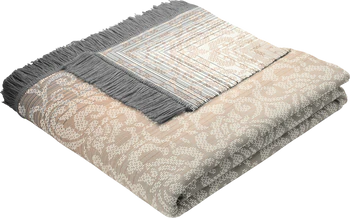 Plaid Biederlack Wohndecke Ornamental – Baumwollmix, OEKO-TEX