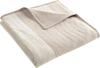 Wohndecke Biederlack Feel Modern Beige Blockstreifen Samtband