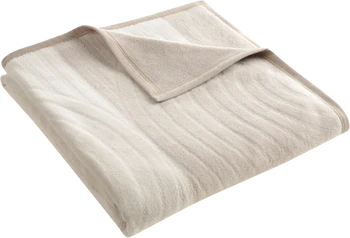 Wohndecke Biederlack Feel Modern Beige Blockstreifen Samtband