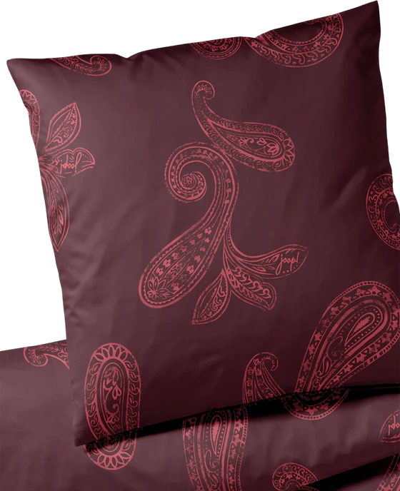 Bettwäsche-Garnitur Joop! Paisley 4120 Rouge Mako-Satin Baumwolle