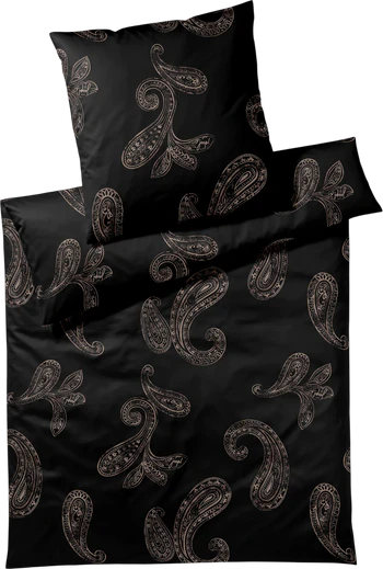 Bettwäsche-Garnitur Joop! 4120-9 Schwarz Paisley Mako-Satin