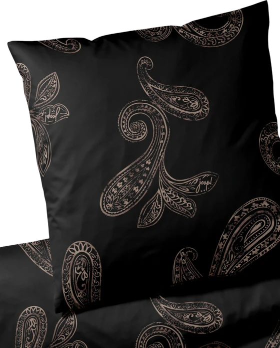 Bettwäsche-Garnitur Joop! 4120-9 Schwarz Paisley Mako-Satin