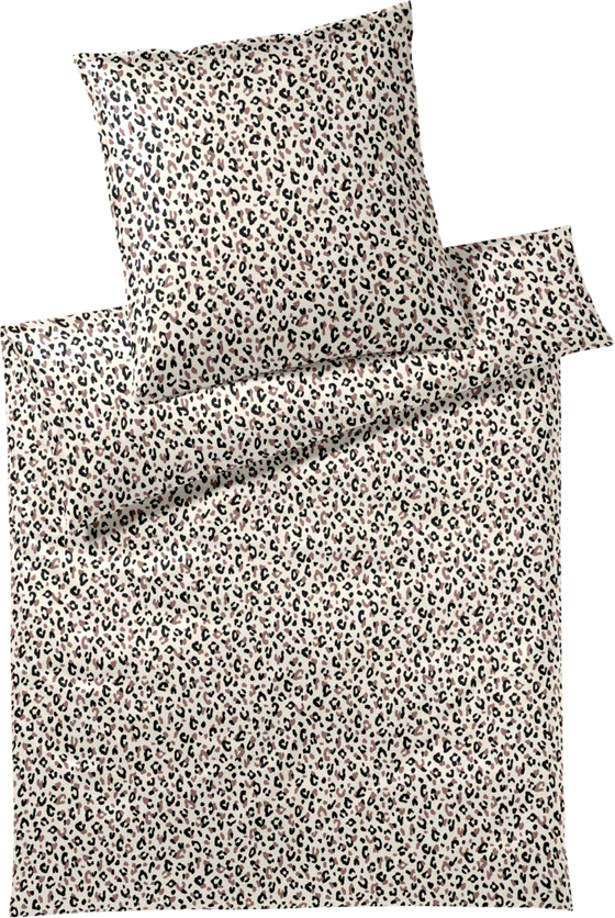 Bettwäsche-Garnitur Elegante Leolook 24547-9 Schwarz Sand Baumwolle