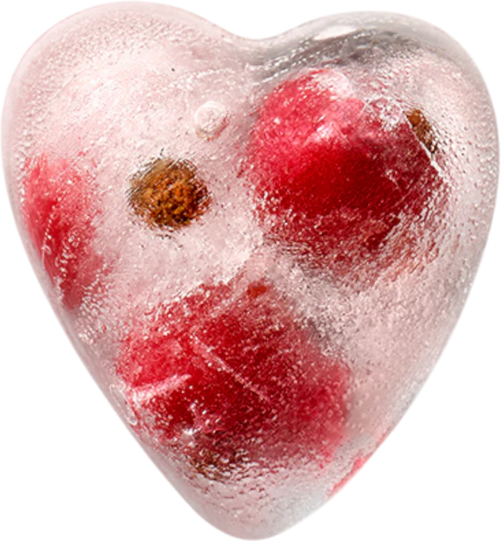 Silikon-Eiswürfelform Lekue Herz-Design BPA-frei rot