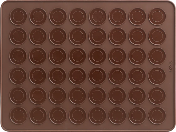Backmatte für Macarons Lekue 40 cm Silikon Antihaft 48 Stück