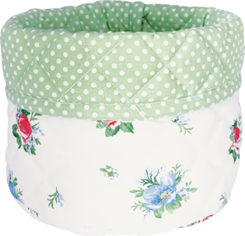 Brotkorb Greengate Alivia weiß Baumwolle floral stabil