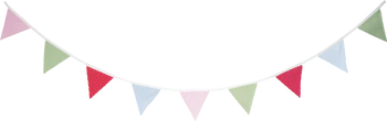 Wimpelgirlande Greengate Dotty Mix – Baumwolle mit Beutel