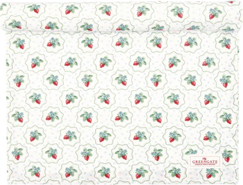 Tischläufer Greengate Berry petit weiß – 100% Baumwolle 45x140 cm