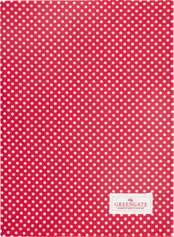 Geschirrtuch Greengate Dotty Red – 100% Baumwolle, klassisches Design