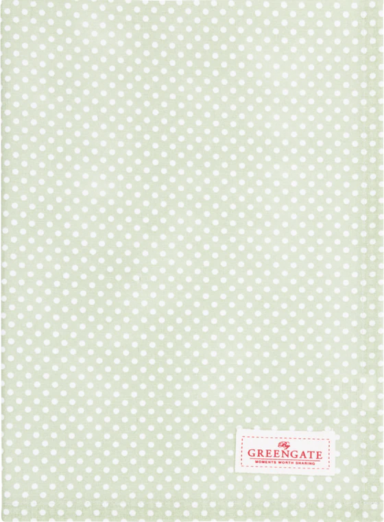 Geschirrtuch Greengate Dotty Pale Green – 100% Baumwolle