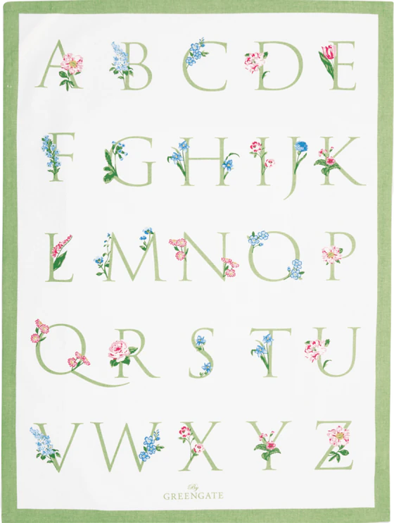 Geschirrtuch Greengate Agnes Weiß 100% Baumwolle Saugfähig