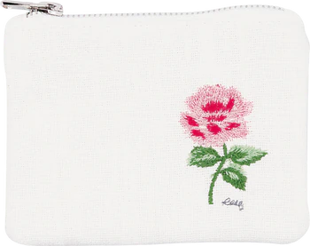 Damen-Geldbörse Greengate Agnes Weiß Floral Stickerei
