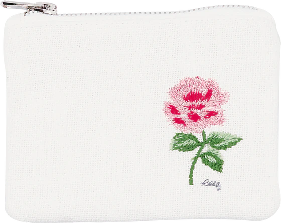 Damen-Geldbörse Greengate Agnes Weiß Floral Stickerei