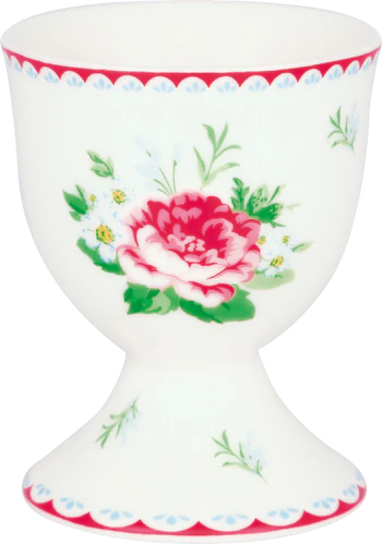 Eierbecher Greengate Alivia Weiß – Porzellan mit Blumenmuster