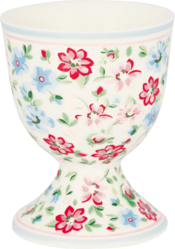 Eierbecher Greengate Louisa Weiß Porzellan Handbemalt