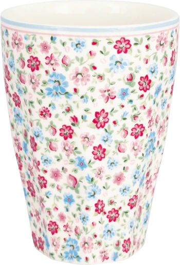 Kaffeebecher Greengate Louisa Weiß Porzellan 400ml Blumenmuster