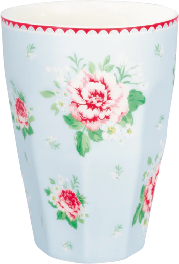 Latte-Becher Porzellan Greengate Alivia pale blue floral 300ml