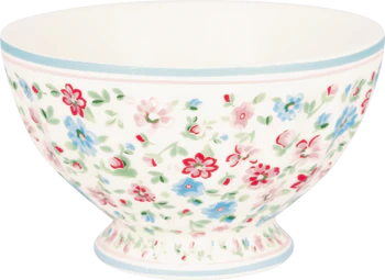 Müslischale Greengate Louisa Weiß Porzellan Blumendesign