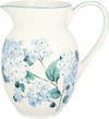Keramik-Krug Greengate Liliana 1,5L Weiß floral – Handbemalt