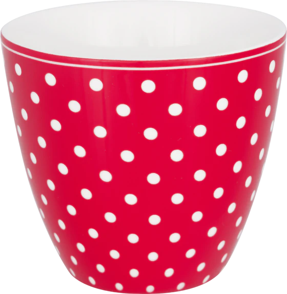 Kaffeebecher Greengate Dotty Red Porzellan Vintage-Chic
