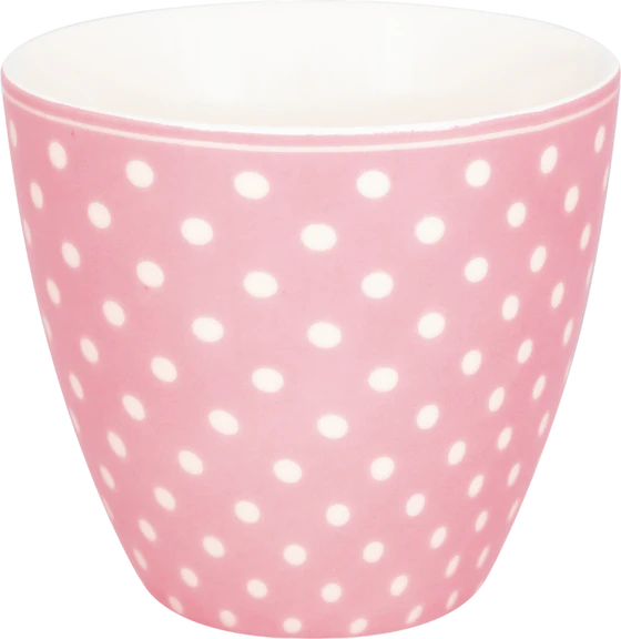 Keramik-Lattebecher Greengate Dotty Blassrosa 350ml – Spülmaschinenfest