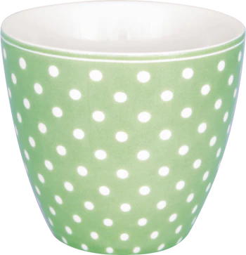 Kaffeebecher Greengate Dotty Blassgrün – Porzellan 350ml